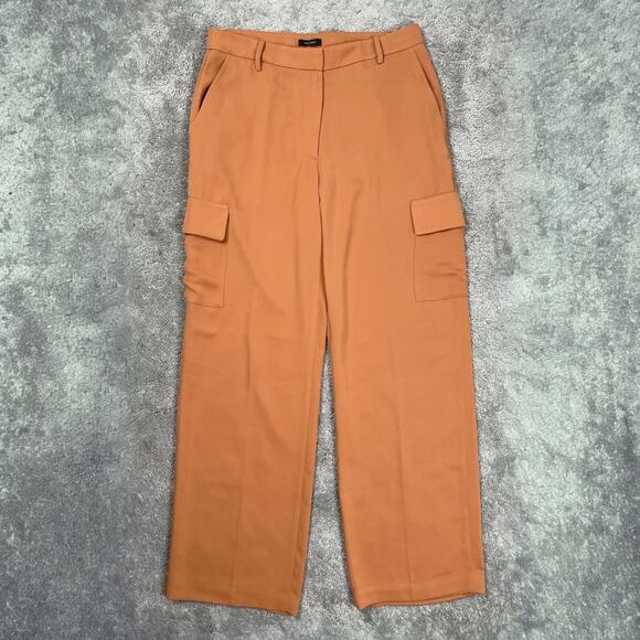 Halogen Wide Leg Cargo Pants in Warm Latte Womens Medium Utility Work Pants - Picture 4 of 10